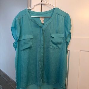 Chico’s turquoise blouse size 3